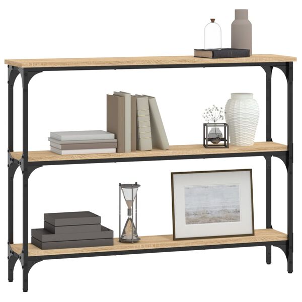 vidaXL Avlastningsbord sonoma-ek 100x22,5x75 cm konstruerat trä