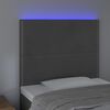 vidaXL S&auml;nggavel LED m&ouml;rkgr&aring; 100x5x118/128 cm sammet