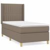 vidaXL Rams&auml;ng med madrass taupe 80x200 cm tyg