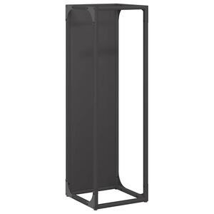 vidaXL Vedst&auml;ll svart 25x25x80 cm kallvalsat st&aring;l