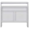 vidaXL Barbord med 2 bordsskivor vit 130x40x120 cm