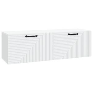 vidaXL V&auml;ggmonterad TV-b&auml;nk Vit 98 x 31 x 30 cm Konstruerat tr&auml;