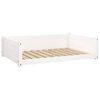 vidaXL Hundb&auml;dd vit 95,5x65,5x28 massiv furu