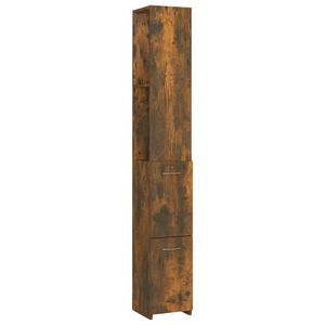 vidaXL Badrumssk&aring;p r&ouml;kf&auml;rgad ek 25x26,5x170 cm konstruerat tr&auml;