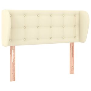 vidaXL S&auml;nggavel med kanter gr&auml;ddvit 93x23x78/88 cm konstl&auml;der