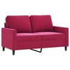 vidaXL 2-sitssoffa vinr&ouml;d 120 cm sammet