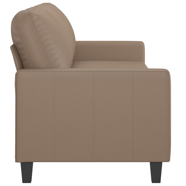 vidaXL 3-sitssoffa cappuccino 180 cm konstl&auml;der