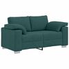vidaXL Soffa 3 pcs M&ouml;rkgr&ouml;n 219 x 80 x 82 cm Linnenblandad tyg