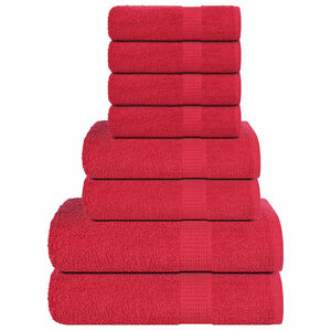 vidaXL 8-delat handduksset FROGN r&ouml;d 360 gsm