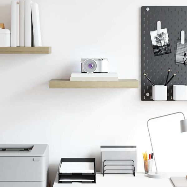 vidaXL Sv&auml;vande v&auml;gghylla ek 50x23x3,8 cm MDF