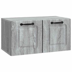 vidaXL V&auml;ggmonterad TV-b&auml;nk Gr&aring; sonoma-ek 59,5 x 31 x 30 cm
