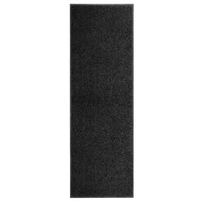 vidaXL Dörrmatta tvättbar svart 60x180 cm