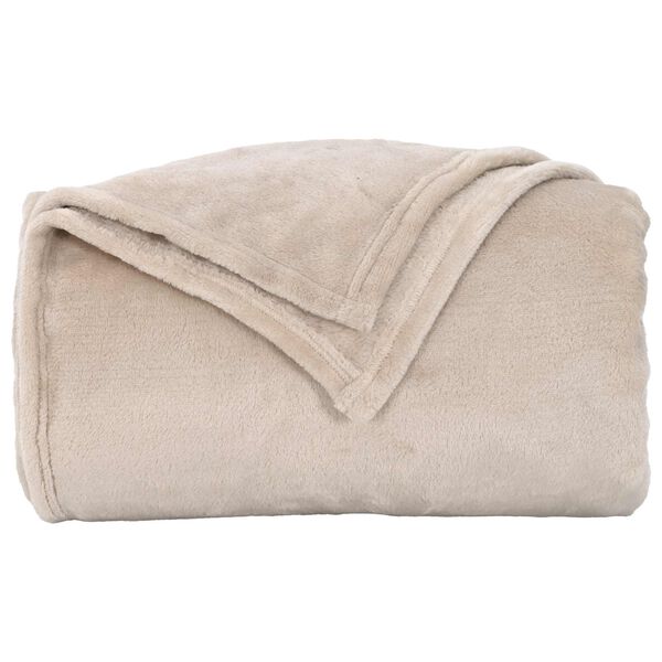 vidaXL Kastfilt Beige 240 x 270 cm Fleece