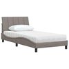 vidaXL Bed with Mattress "Hanko" Taupe 100x200 cm Fabric