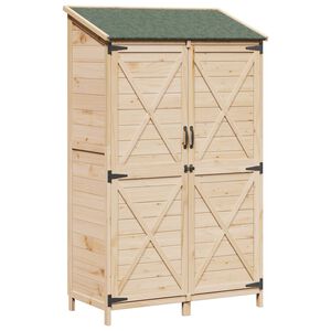 vidaXL Tr&auml;dg&aring;rdshus Naturlig 106 x 56 x 176,5 cm Massivt Furu