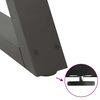vidaXL Matbordsben 2 st antracit 60x(72-73,3) cm st&aring;l