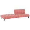 vidaXL B&auml;ddsoffa 2-sits med fotpall rosa sammet