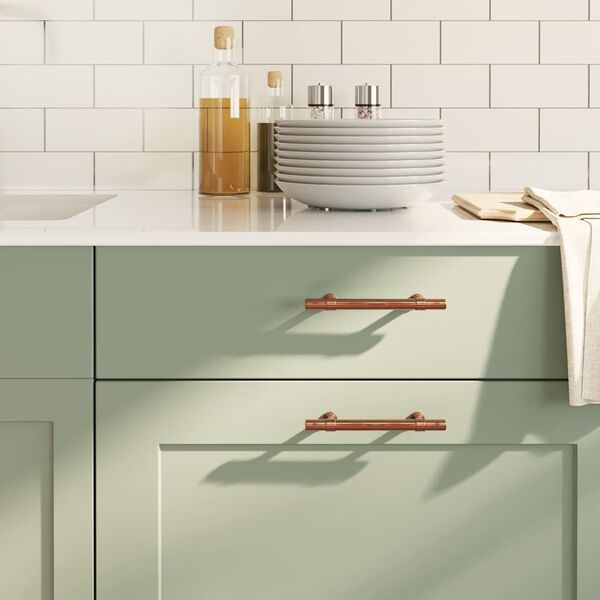 vidaXL Sk&aring;phandtag 10 st brons 96 mm rostfritt st&aring;l