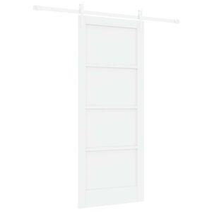 vidaXL Skjutd&ouml;rr ORKDAL Vit 83 x 202 cm Massiv furu