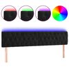 vidaXL S&auml;nggavel LED svart 180x7x78/88 cm sammet