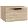 vidaXL V&auml;ggmonterat s&auml;ngbord sonoma-ek 34x30x20 cm