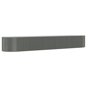 vidaXL Odlingsl&aring;da pulverlackerat st&aring;l 507x100x68 cm gr&aring;