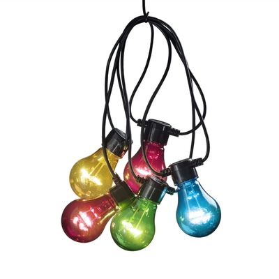 KONSTSMIDE Partylampor med 5 lampor flerfärgade
