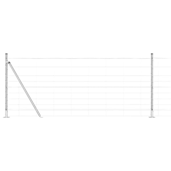 vidaXL St&auml;ngselstolpe Galvaniserad 50 x 1 m St&aring;l