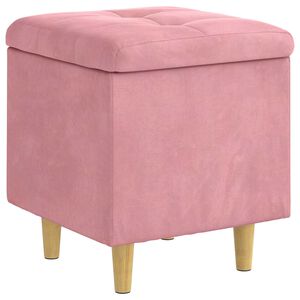 vidaXL Ottoman med f&ouml;rvaring Rosa 40 x 40 x 45 cm Sammet