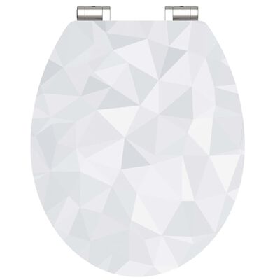 SCHÜTTE Toalettsits högglans med mjuk stängning DIAMOND MDF