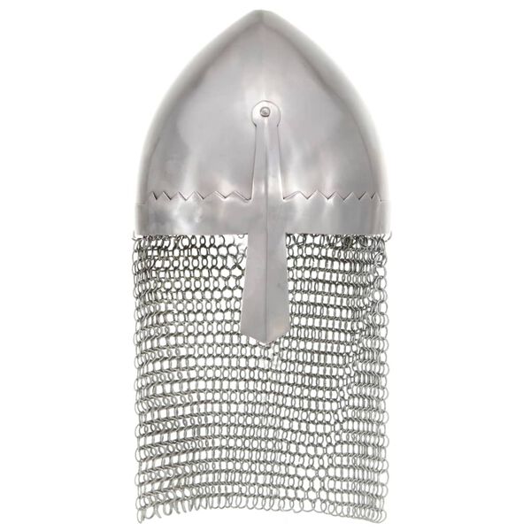 vidaXL Riddarhjälm för LARP replika silver stål