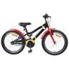 vidaXL Barncykel 24 Tum f&ouml;r 8-12 &aring;r gamla Svart r&ouml;d