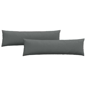 vidaXL Sofakuddar 2 pcs M&ouml;rkgr&aring; 145 x 40 cm tyg