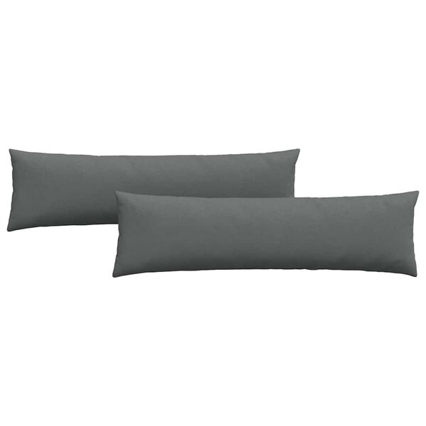 vidaXL Sofakuddar 2 pcs Mörkgrå 145 x 40 cm tyg