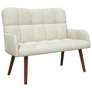 vidaXL 2-sits soffa Gr&auml;ddvit 115 x 61 x 87 cm Sammet
