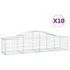 vidaXL Gabioner b&aring;gformade 10 st 200x50x40/60 cm galvaniserat j&auml;rn