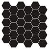 vidaXL Hexagonplatta 10 st Svart 30 x 30 cm Polyuretan och PET