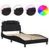 vidaXL Bed Frame "Viana" with LED without Mattress Black 100x203 cm