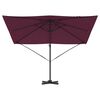 vidaXL Roma Parasol Röd 286 x 285 x 265 cm Polyester och aluminium
