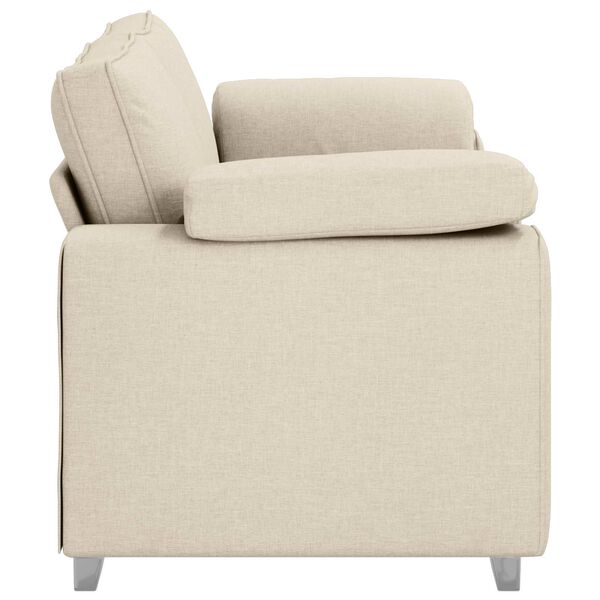 vidaXL Soffa Beige 180 x 77 x 82 cm Linnenblandad tyg