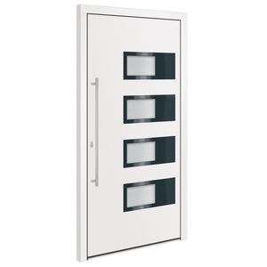 vidaXL Ytterd&ouml;rr vit 100x200 cm aluminium och PVC