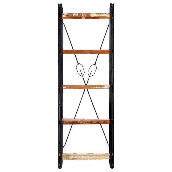 vidaXL Bokhylla med 5 hyllor 60x30x180 cm massivt återvunnet trä