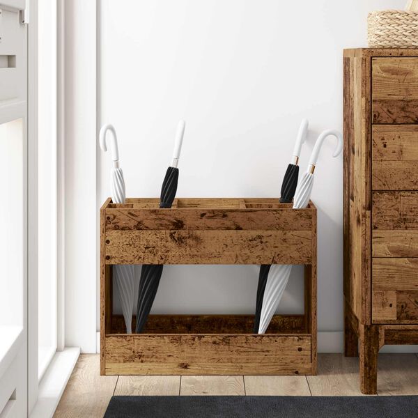 vidaXL F&ouml;rvaringskrok & St&auml;ll med lagring Gammalt tr&auml; 65 x 24 x 50 cm