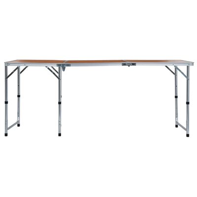 vidaXL Hopfällbart campingbord aluminium 180x60 cm