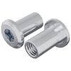 vidaXL L&aring;smutter 2 st Silver M6 x 15 mm St&aring;l