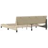 vidaXL Bed Frame without Mattress "Hanko" Cream 200x200 cm Fabric