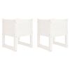 vidaXL Odlingsl&aring;dor 2 st vit 40x40x52,5 cm massiv furu