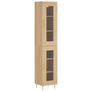 vidaXL H&ouml;gsk&aring;p sonoma-ek34,5x34x180 cm konstruerat tr&auml;