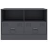 vidaXL TV-skåp antracit 67x39x44 cm stål