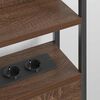 vidaXL F&ouml;rvaringshuvudgavel med hylla brun ek 75 cm Konstruerat tr&auml;